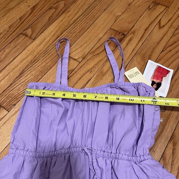 Nation LTD. NWT Truly Purple Pima Cotton Mini Dress Size XS‎ - Picture 9 of 9
